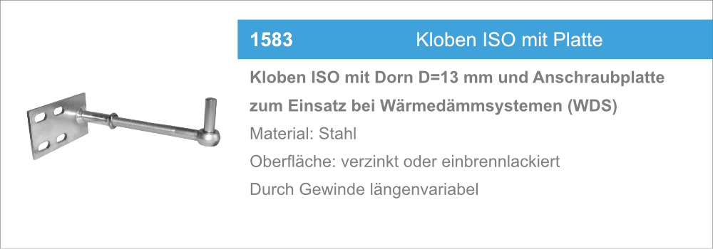 1583 Kloben ISO mit Platte